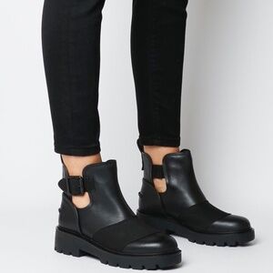 UGG Women's Leather Stockton Booties Sz 7 In Black